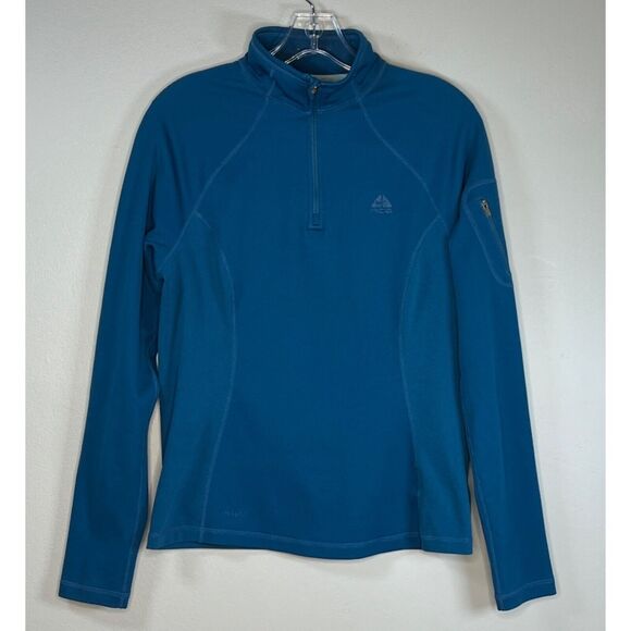 Nike ACG Jacket Womens Medium Teal Blue Fit Dry Quarter Zip‎ Workout Athleisure - Picture 2 of 8